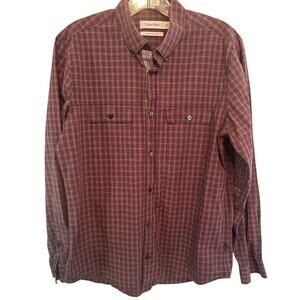 Calvin Klein Liquid Cotton Long Sleeve Button Shirt Mens Size Small‎ Plaid